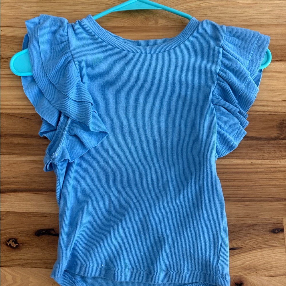 Zara ruffle sleeve top